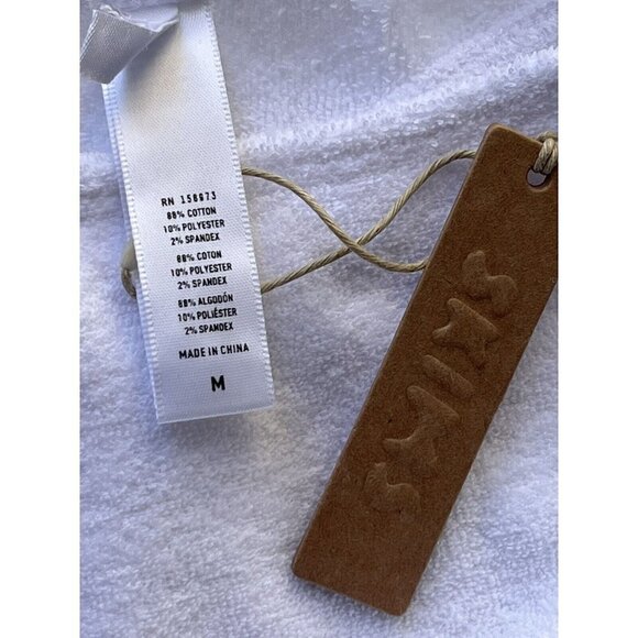 SKIMS White Cotton Blend Soft Terry Thong Size M PN-THG-0403 - Picture 7 of 8